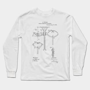 Power transmitting machinery Vintage Retro Patent Hand Drawing Funny Novelty Gift Long Sleeve T-Shirt